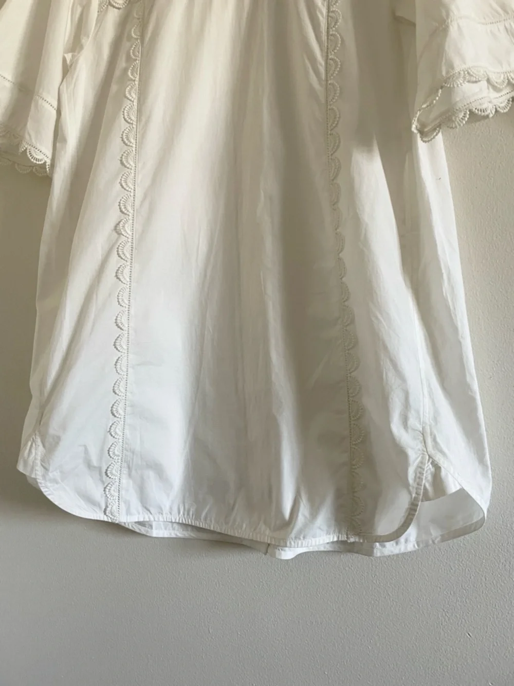 Ulla Johnson Diyana Tunic Dress Women’s Size 0 Lace Cotton Cowrie‎ White NWT